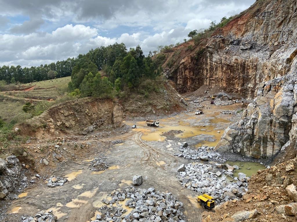 Pátio de extração de pedras